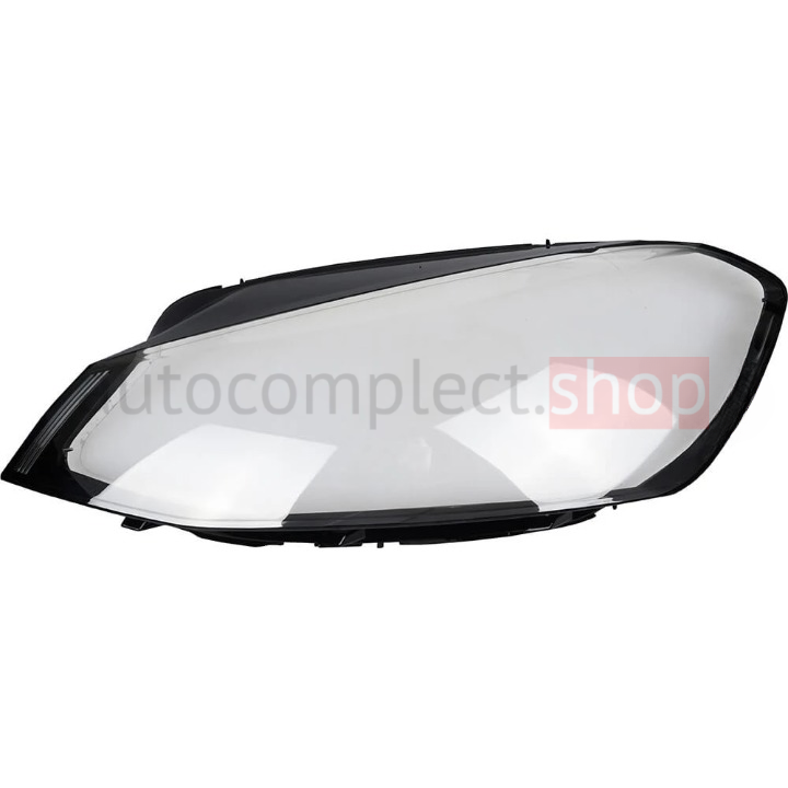 Скло фари Volkswagen Golf 7 (2012-2017) prelift left (без полоски)