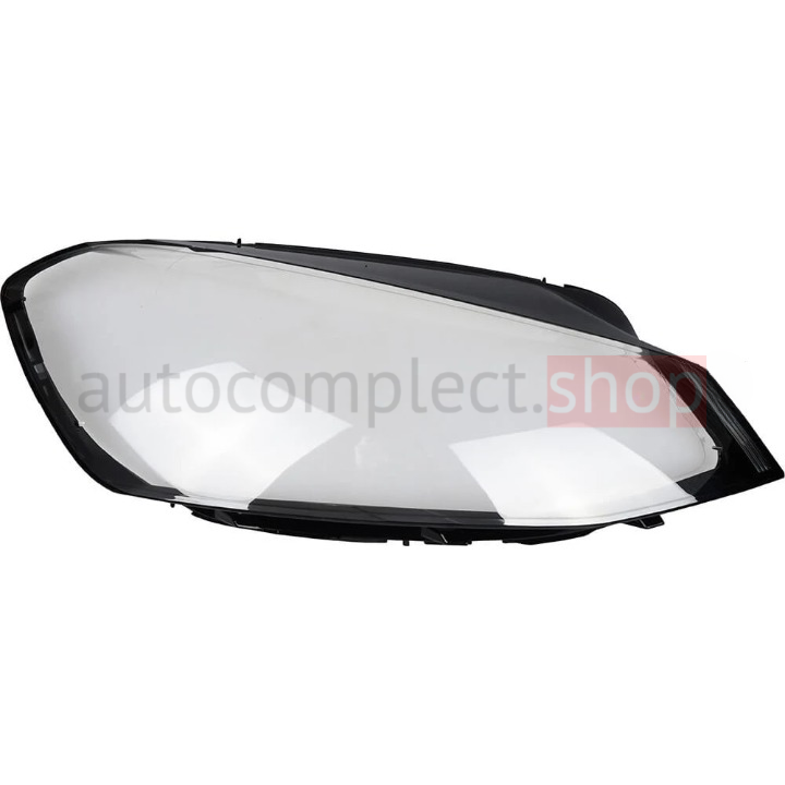 Скло фари Volkswagen Golf 7 (2012-2017) prelift right (без полоски)